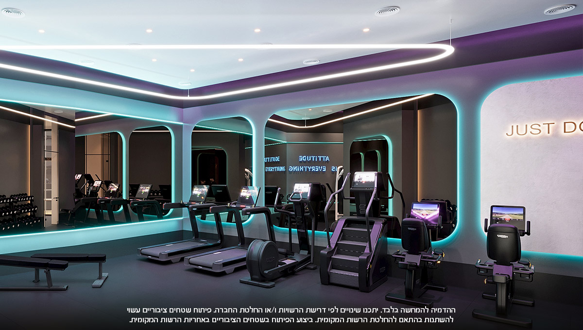 סביוני רמת שרת Premium הדמיית חדר כושר